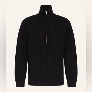 NEW Closed Men's Black Quarter-Zip Wool Sweater